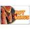 Signmission Hot Wings Banner Concession Stand Food Truck Single Sided B-60 Hot Wings19 - alternate 1